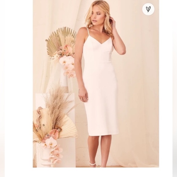 Lulu’s, You’re a Gift, white midi dress - Picture 2 of 8